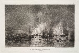 Conflagrazione nel porto di Bordeaux