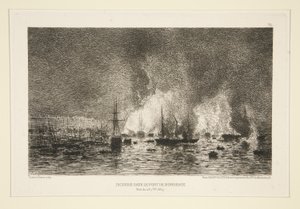 Incendio nel porto di Bordeaux