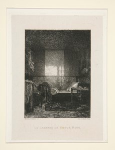 La camera di Victor Hugo, tav. 11 dalla suite Chez Victor Hugo da Maxime Lalanne