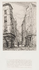 Rue des Marmousets, Vecchia Parigi, 1862 da Maxime Lalanne
