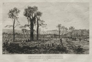 Souvenirs artistiques du Siège du Paris: Avenue de Boulogne, Vue Prise de la porte d