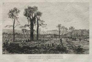 Souvenirs artistiques du Siège du Paris: Avenue de Boulogne, Vue Prise de la porte d