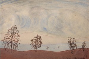 Paesaggio con alberi