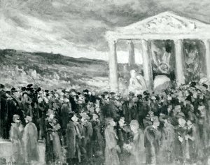 Sepoltura di Auguste Rodin alla Villa des Brillants, 1917 da Maximilien Luce