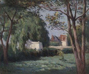 Scena di Campagna con Tre Case e Alberi da Maximilien Luce