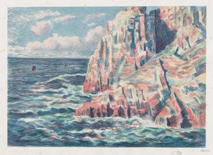 Il mare a Camaret, le rocce rosse da Maximilien Luce