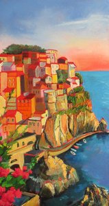 Colorato villaggio costiero da Maxine Shore