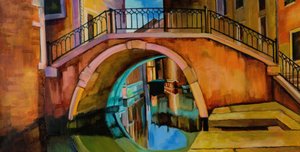 Ponte sul canale veneziano da Maxine Shore
