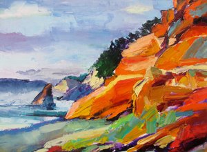 Scogliere costiere dai colori vivaci da Maxine Shore