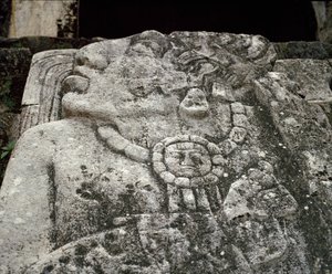 Stele nella casa A, patio 2 nel palazzo da Mayan