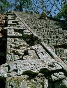 Vista della Scalinata Geroglifica, 743 d.C. da Mayan