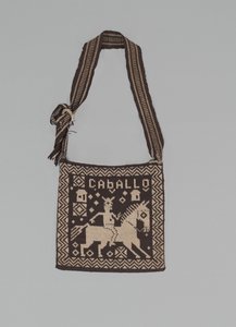 Borsa da uomo con cavallo e cavaliere