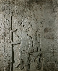 Arte Maya: pannello n. 1 dal sito Maya di El Cayo (tra il 600 e l