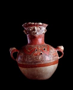 Arte precolombiana, civiltà Maya, periodo postclassico: urna funeraria zoomorfa di argilla. Da Mixco Viejo, Chimaltenango, Guatemala
