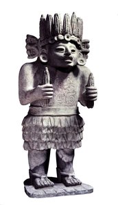 Civiltà precolombiana: statua maya che rappresenta il dio delle cameriere. Parigi, Museo dell
