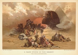 Tempesta di sabbia nel deserto