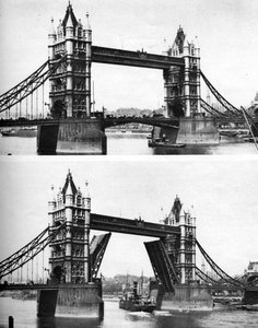 Tower Bridge aperto e chiuso, Londra