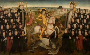 I membri della Gilda della Grande Balestra di Malines, c.1500 da Meester van de Mechelse Sint Jorisgilde