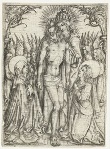 Adorazione della Santissima Trinità da parte di Maria, Giovanni Evangelista e angeli