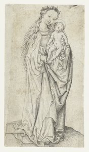 Madonna in piedi e bambino con mela da Meester van het Amsterdamse Kabinet