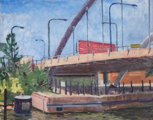 Ponte Damen dal fiume, 2011 (olio su tela)