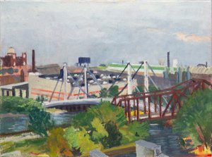 Guardando a ovest sul ramo nord, 2014 (olio su tela) da Megan Williamson