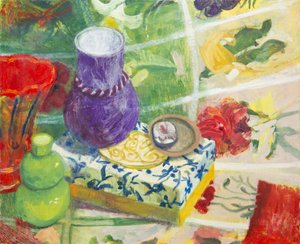 Natura morta con tre vasi, 2017 (olio su tela)