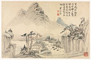 Paesaggi in vari stili dopo i vecchi maestri da Mei Qing