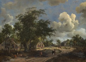 Veduta su una strada principale, 1665