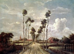 Il viale a Middelharnis da Meindert Hobbema