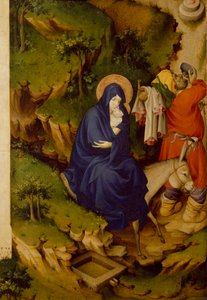 Fuga in Egitto, dettaglio dal pannello destro dell