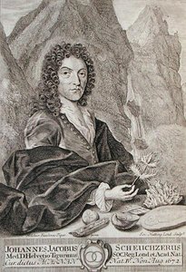 Ritratto di Johann Jacob Scheuchzeri, frontespizio di 