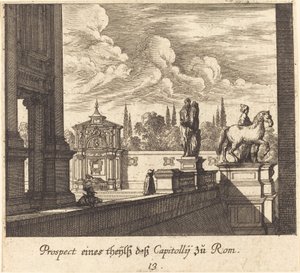 Campidoglio, Roma da Melchior Küsel after Johann Wilhelm Baur