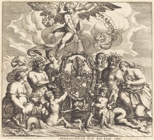 Pagina di dedica da Melchior Küsel after Johann Wilhelm Baur