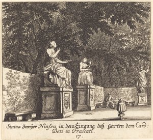 Giardini, Cardinale Deti, Frascati da Melchior Küsel after Johann Wilhelm Baur