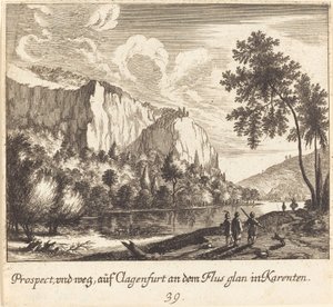 Vista di Montagna, Clagenfurt da Melchior Küsel after Johann Wilhelm Baur
