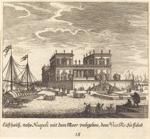 Palazzo, Vice Re, Napoli da Melchior Küsel after Johann Wilhelm Baur