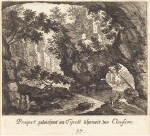 Paesaggio tirolese da Melchior Küsel after Johann Wilhelm Baur