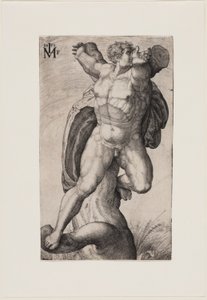Un uomo crocifisso (Haman) da Melchior Lorck