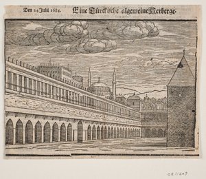 Un caravanserraglio (Han). Metà sinistra