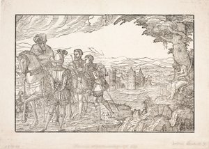 I figli del re hanno sparato al corpo del loro defunto padre da Melchior Lorck