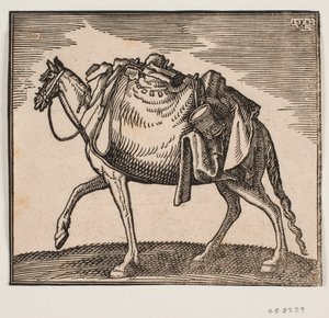 Cavallo pesantemente caricato