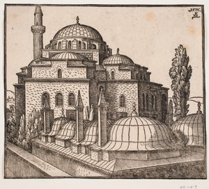 La moschea di Atik Ali Pasha a Istanbul da Melchior Lorck