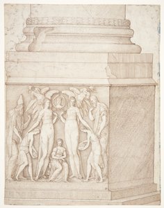Il Piedistallo Scolpito di una Colonna da Melchior Lorck