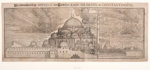 La Moschea Suleimanyie, vista da nord-est da Melchior Lorck