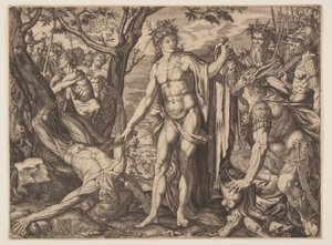 Apollo e Marsia/Giudizio di Mida da Melchior Meier