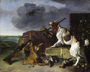 Cane che difende la selvaggina, 1658
