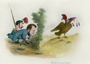 La questione romana: caricatura del Conte di Cavour, c.1860 da Melchiorre Delfico