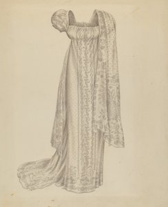 Abito da sposa con sciarpa, c. 1939 da Melita Hofmann