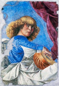 Angelo che suona il liuto (dettaglio)